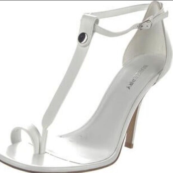 Burberry STEFANIE OPEN TOE THONG ANKLE T STRAP Leather White EU 37 MSRP $820 - Picture 6 of 6